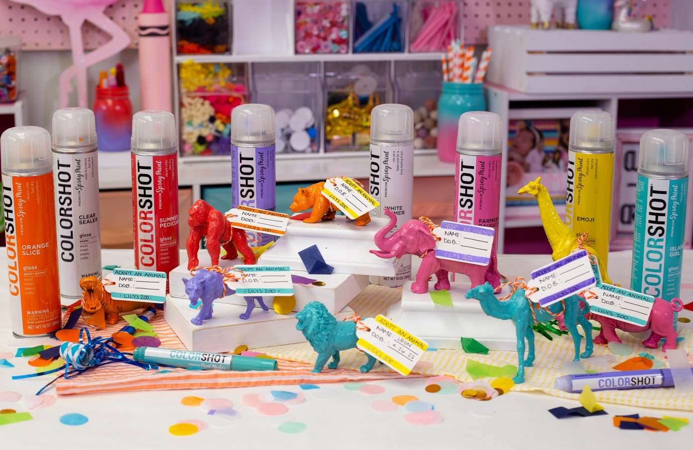 Spray Painted Birthday Party Favors for Kids – COLORSHOT
