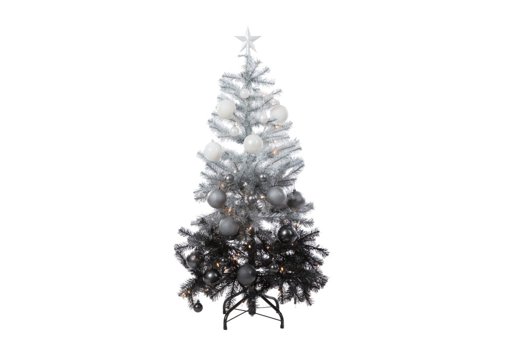 Black and Silver Ombre Christmas Tree