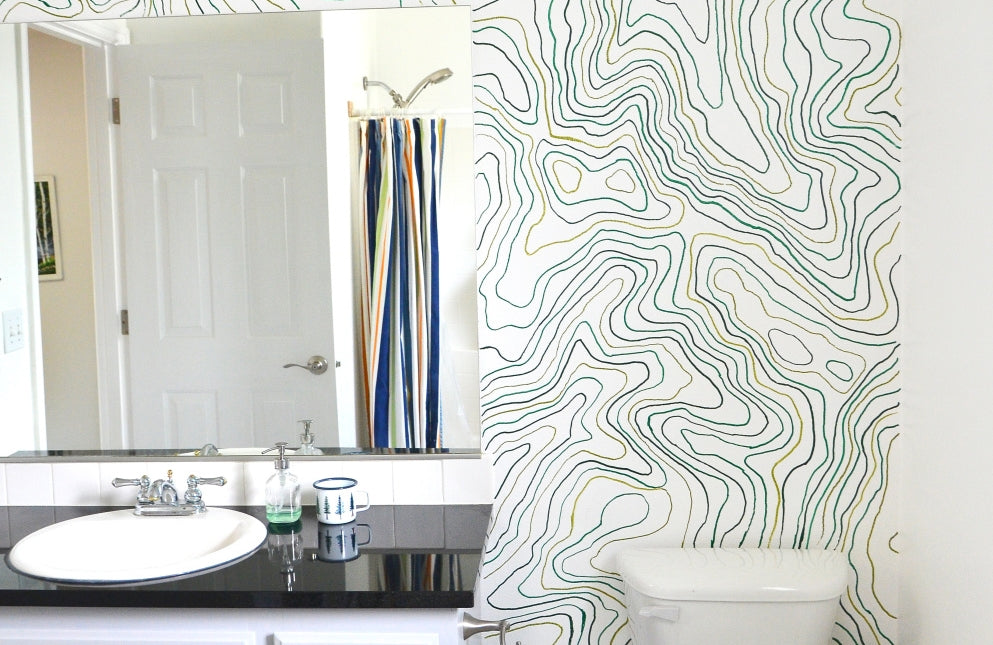 Make a Topography Wall Mural with Paint Markers