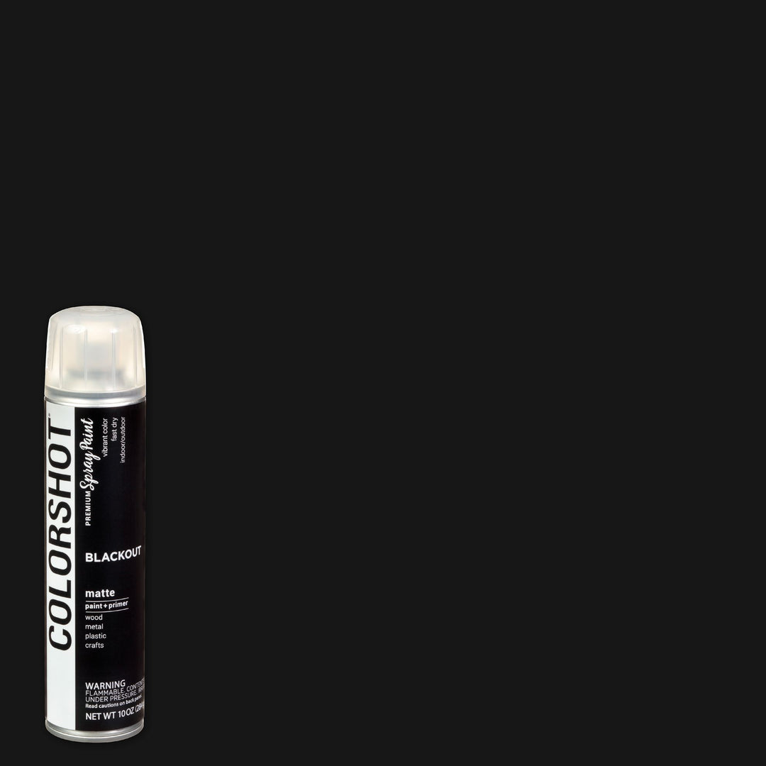 Picture of 48302 COLORSHOT Matte Spray Paint Blackout (Black) 10 oz.