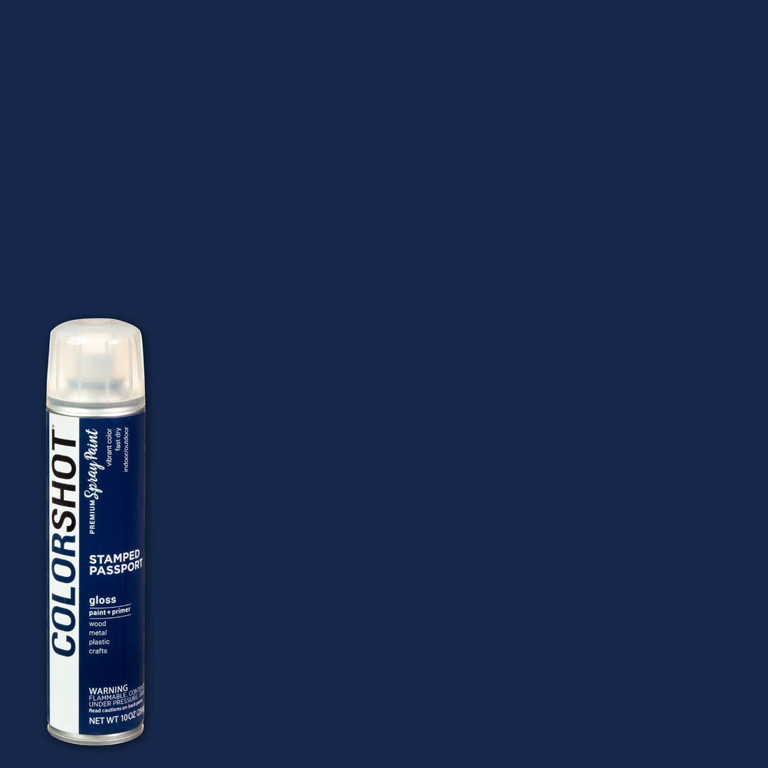 Picture of 48291 COLORSHOT Gloss Spray Paint Stamped Passport (Navy Blue) 10 oz.