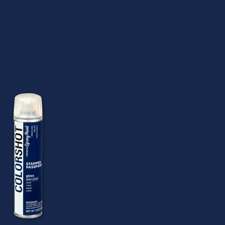 Picture of 48291 COLORSHOT Gloss Spray Paint Stamped Passport (Navy Blue) 10 oz.
