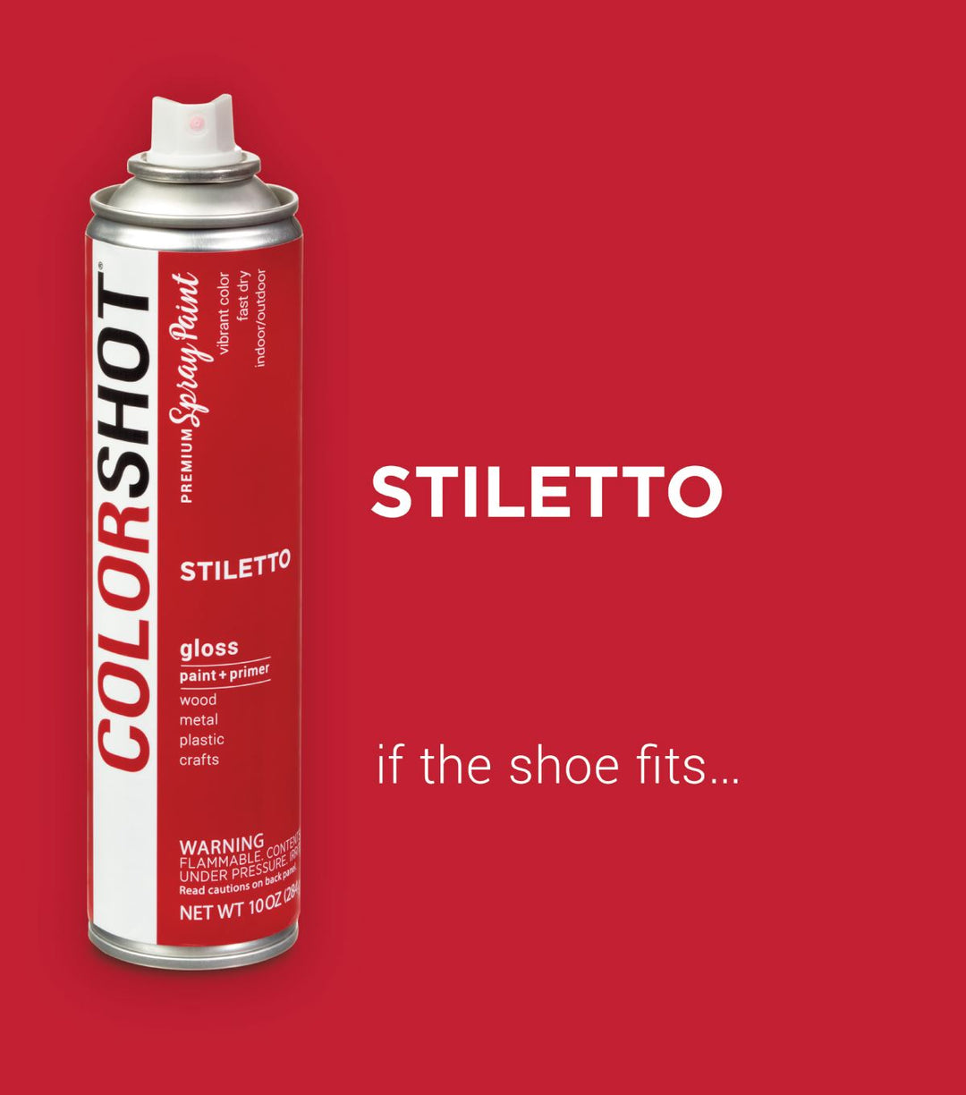 Picture of 48277 COLORSHOT Gloss Spray Paint Stiletto (Red) 10 oz.