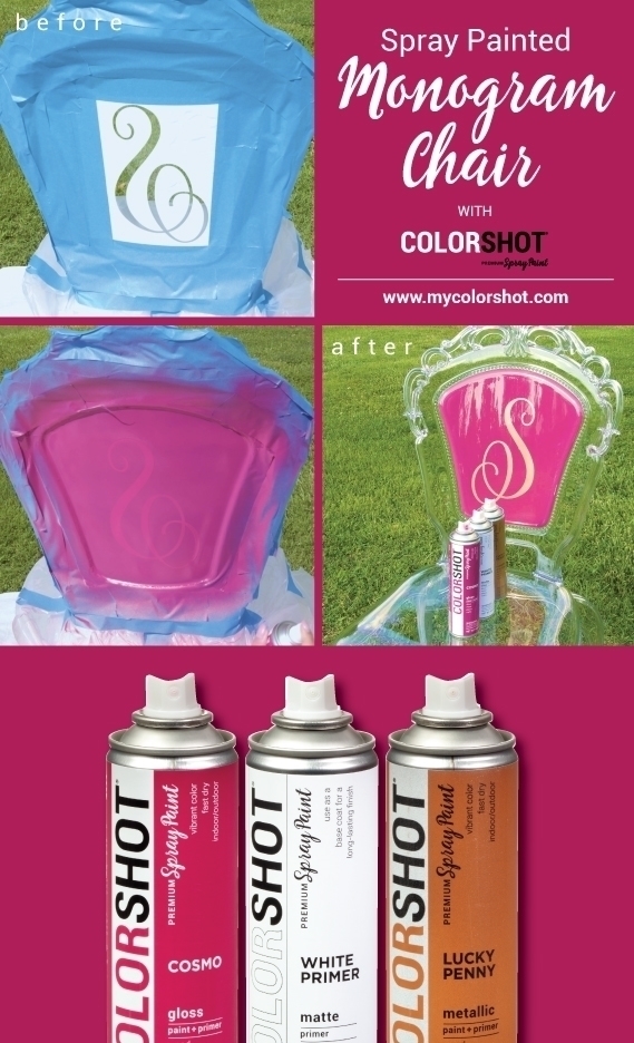 COLORSHOT Spray Painted Monogram Chairs