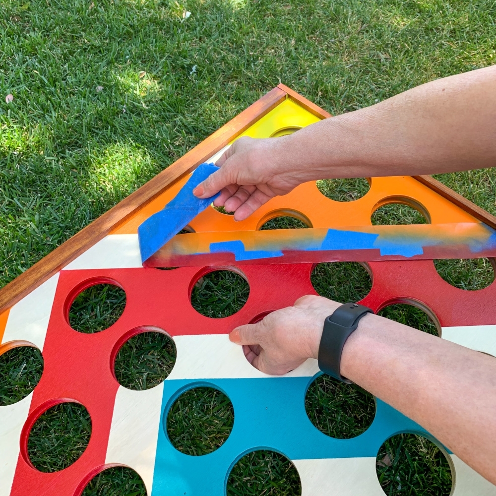 DIY Connect Four Backyard Game