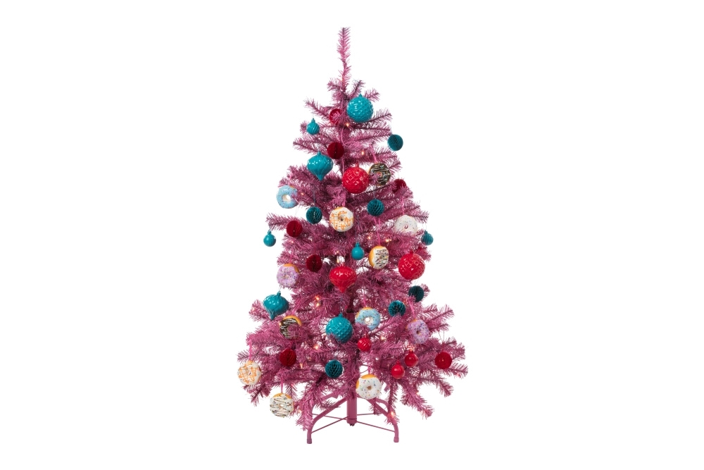 COLORSHOT Pink Donut Christmas Tree