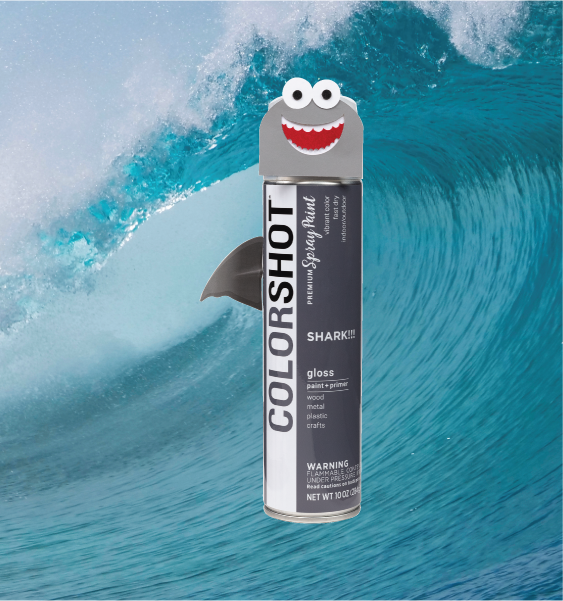 SHARK!!! COLORSHOT Gray spray paint. Click to learn more about the color.