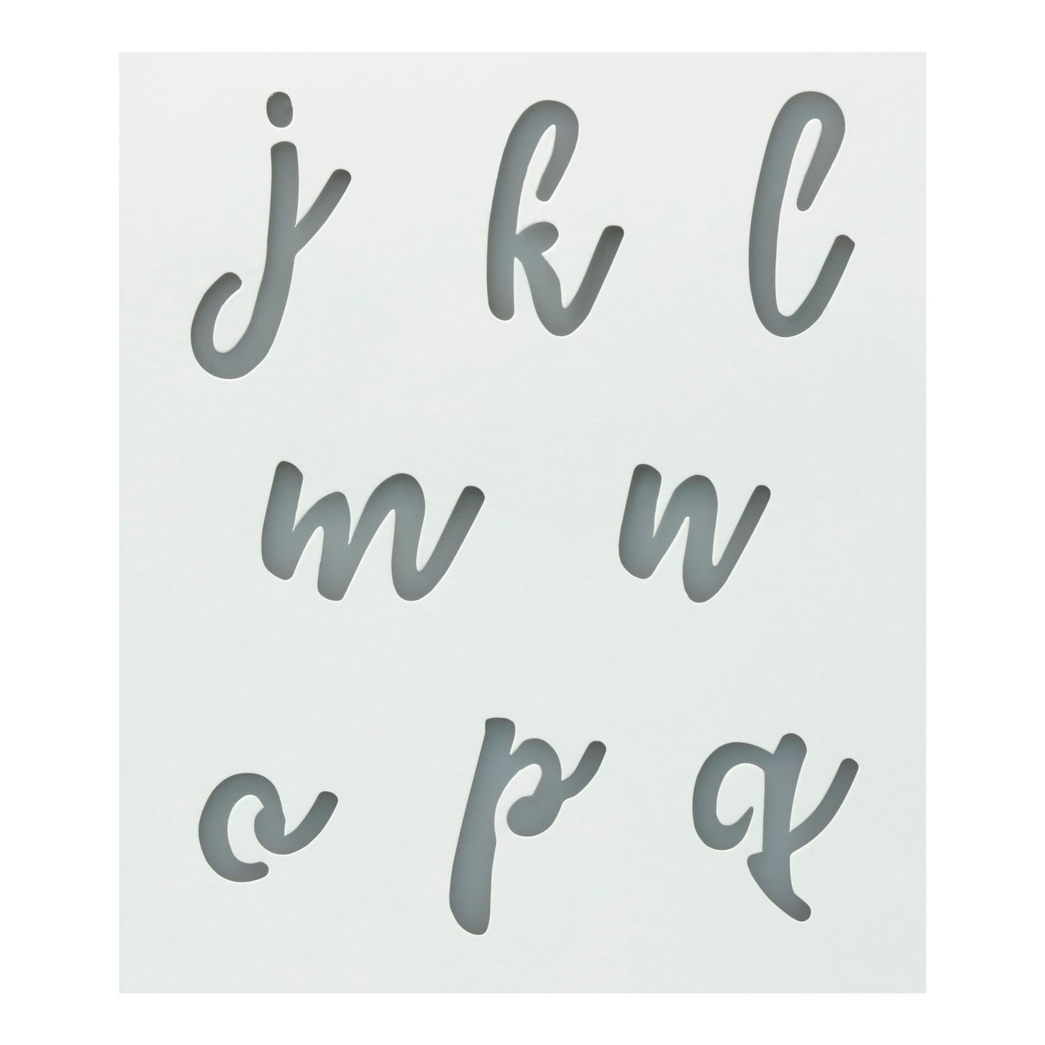 Premium Alphabet Stencils Lowercase Cursive 3 Pack Colorshot Paint A 1950s style casual cursive letter script which is commonly seen in greeting cards and wedding invitations.advertisements (adsbygoogle. premium alphabet stencils lowercase