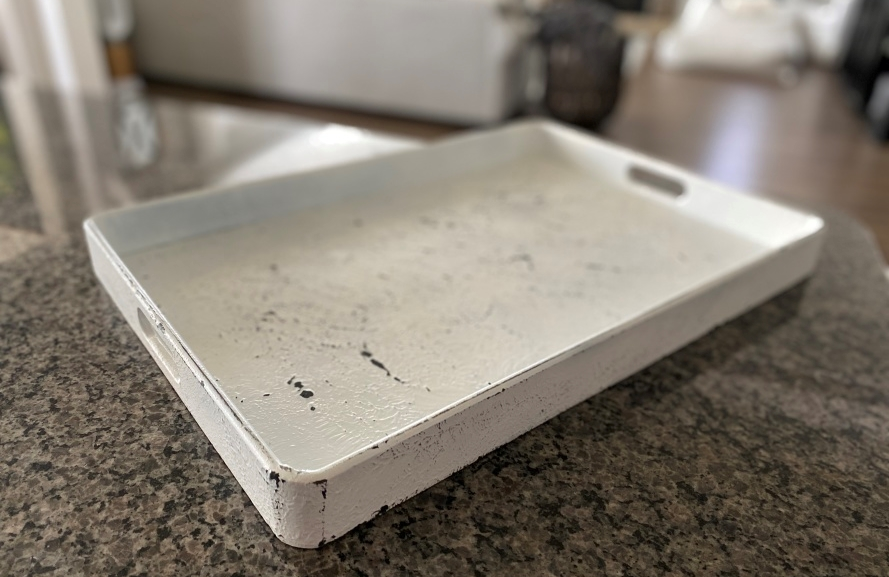 COLORSHOT Coffee Station Makeover: Distressed Tray