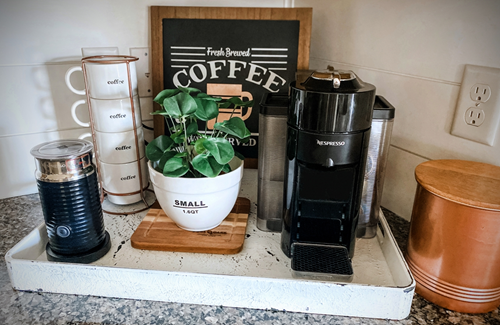 COLORSHOT Rustic Farmhouse Coffee Station Makeover