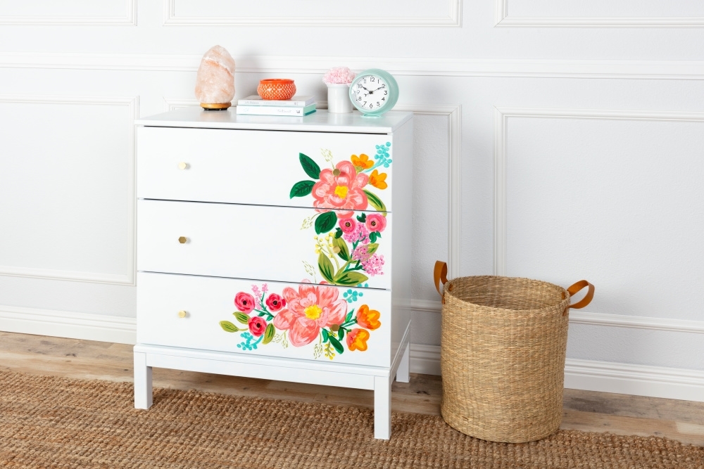 COLORSHOT Floral Dresser DIY