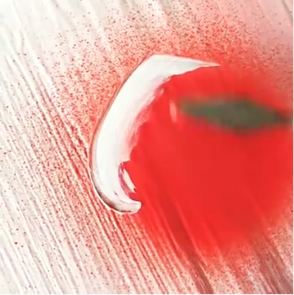 COLORSHOT Flower Spray Paint Art Technique - use a palette knife in a circular motion