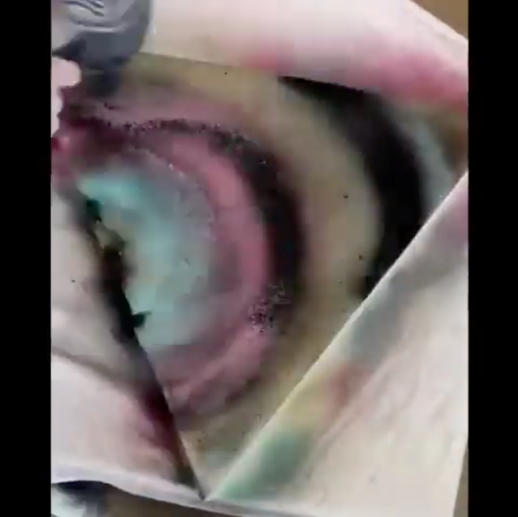 COLORSHOT Rainbow Spray Paint Art Technique - add in a few arcs of black