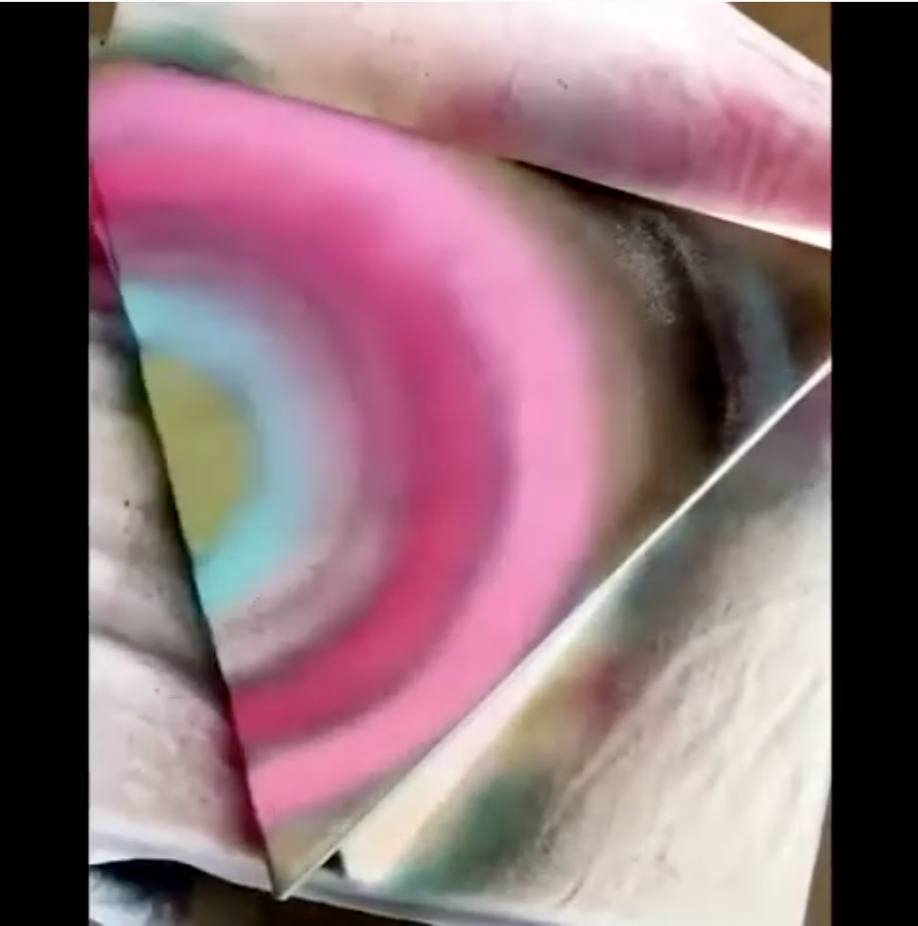 COLORSHOT Rainbow Spray Paint Art Technique - add more color arcs