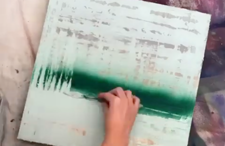 Picture of Landscape Spray Paint Art Technique color