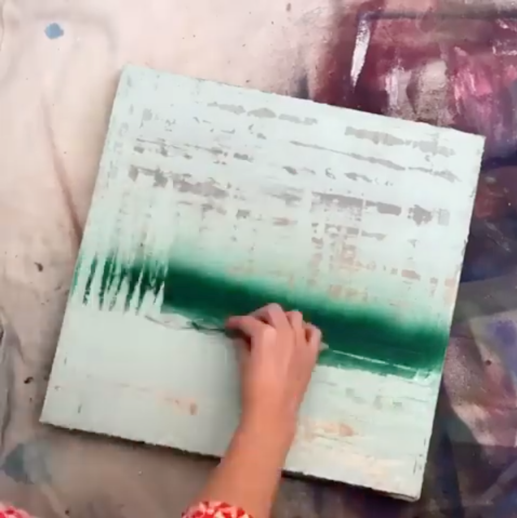 COLORSHOT Landscape Spray Paint Art Technique - spray color for trees