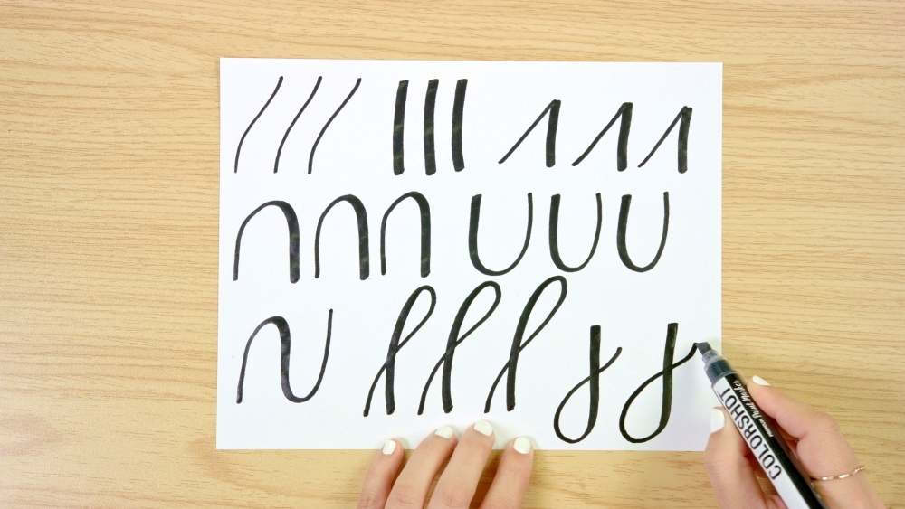 COLORSHOT Modern Calligraphy Tutorial with Paint Markers
