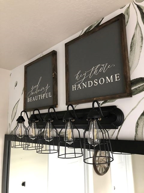 Finished repainted light fixture