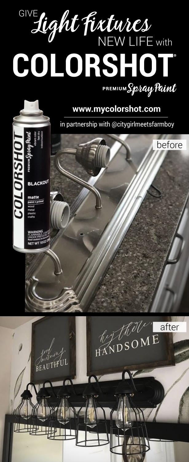 COLORSHOT Light Fixture Makeover with Spray Paint