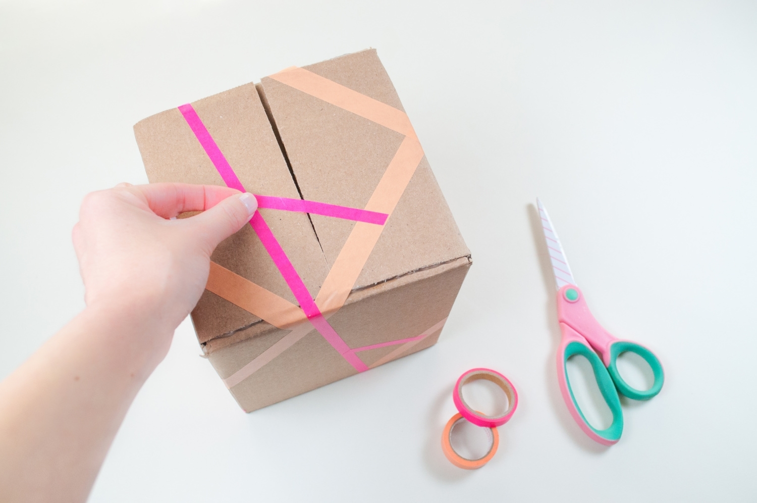 Create abstract patterns with washi tape