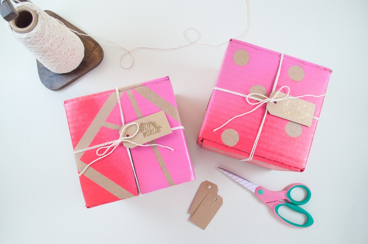 Spray Painted Gift Boxes