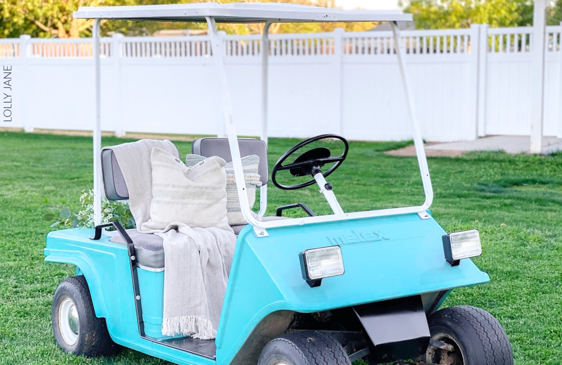 Spray Painted Golf Cart