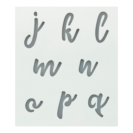 Picture of Premium Alphabet Stencils Lowercase Cursive 3 Pack color