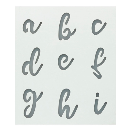 Picture of Premium Alphabet Stencils Lowercase Cursive 3 Pack color