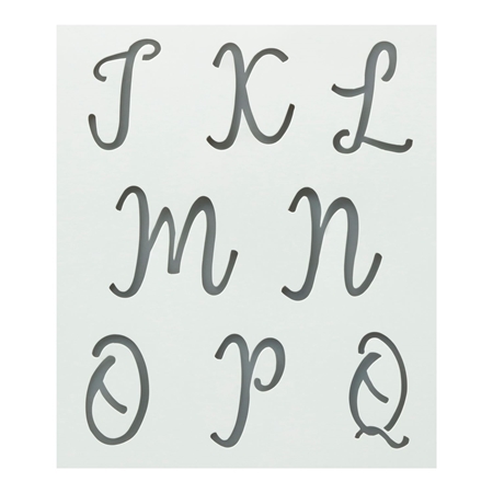 Picture of Premium Alphabet Stencils Uppercase Cursive 3 Pack color