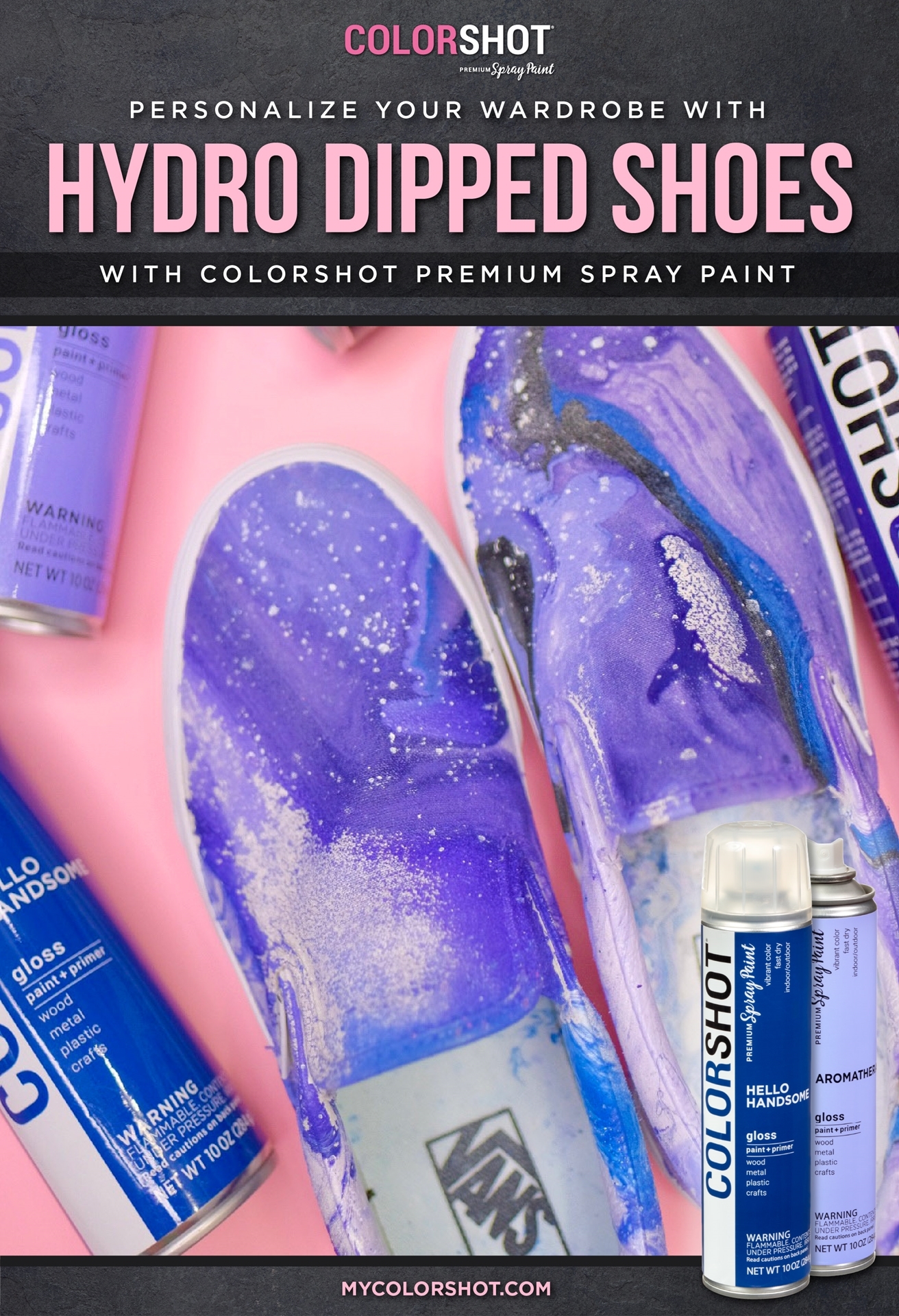 How to Hydro Dip Shoes with Spray Paint