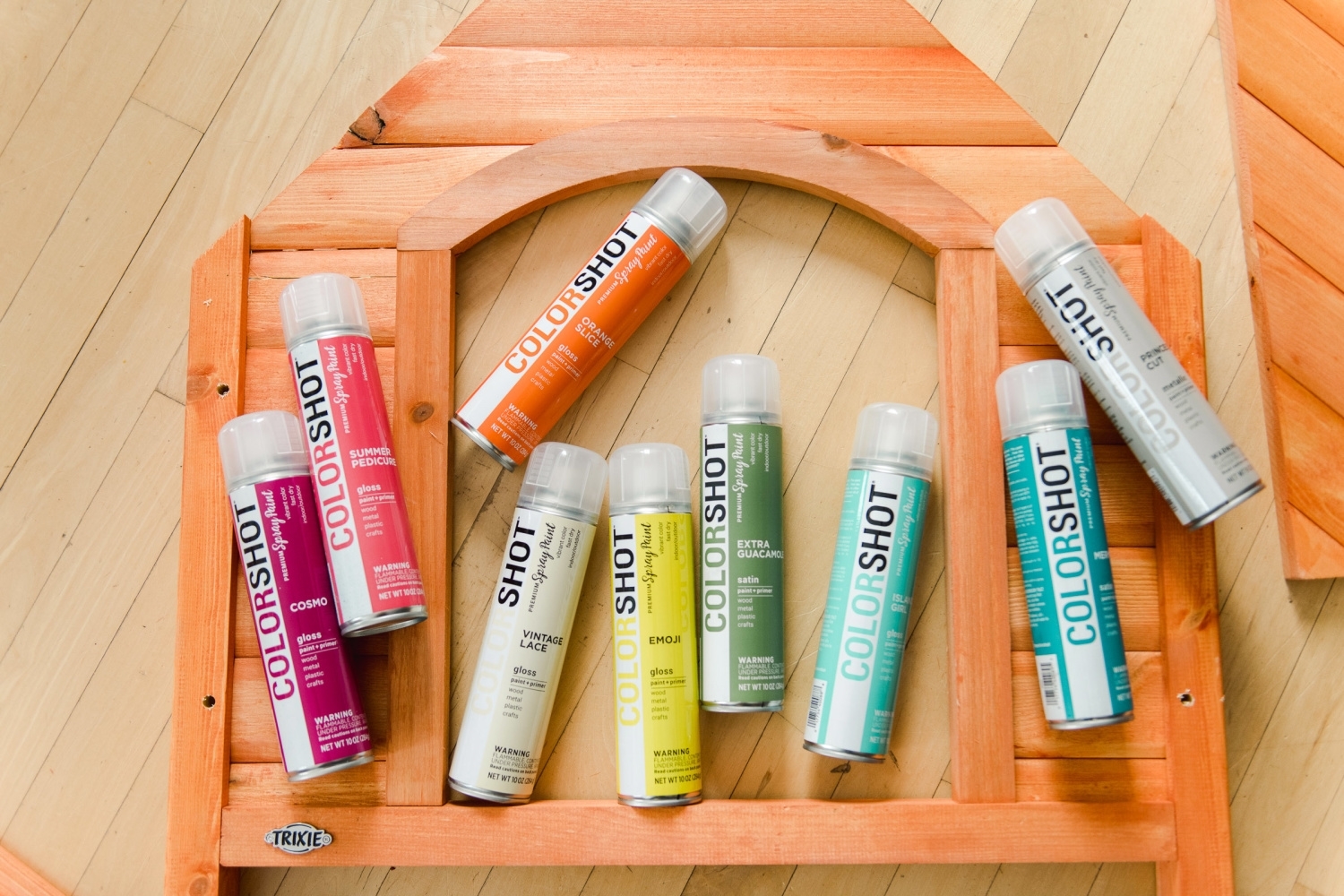 Various colors of COLORSHOT Premium Spray Paint