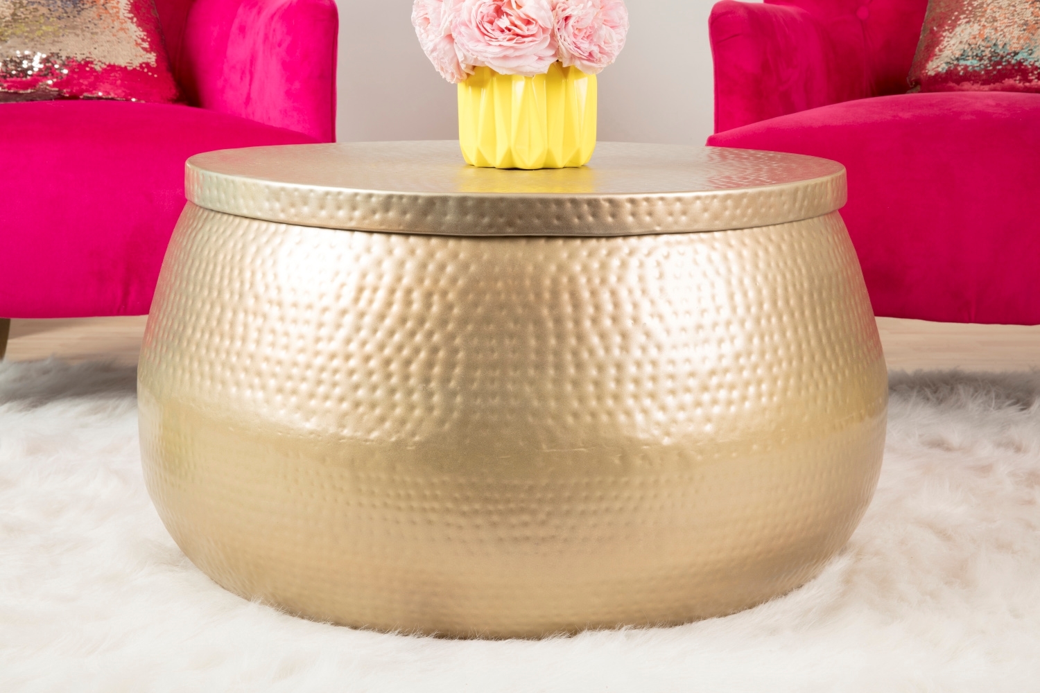 Gold Spray Painted Coffee Table