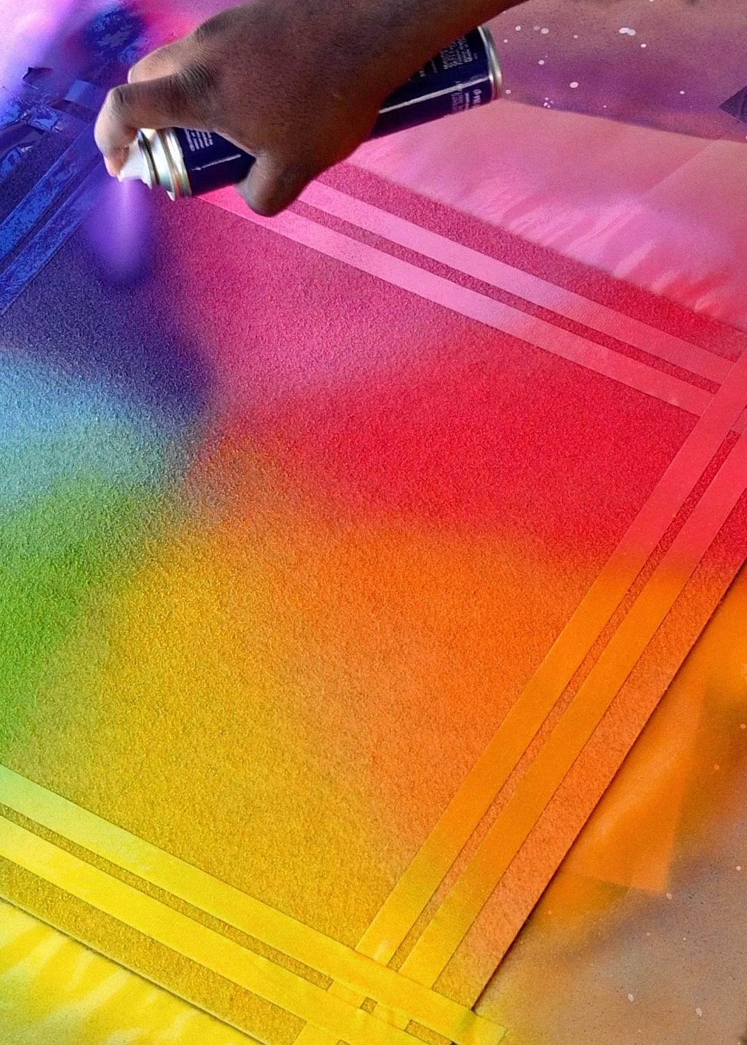 Galaxy and rainbow DIY doormats