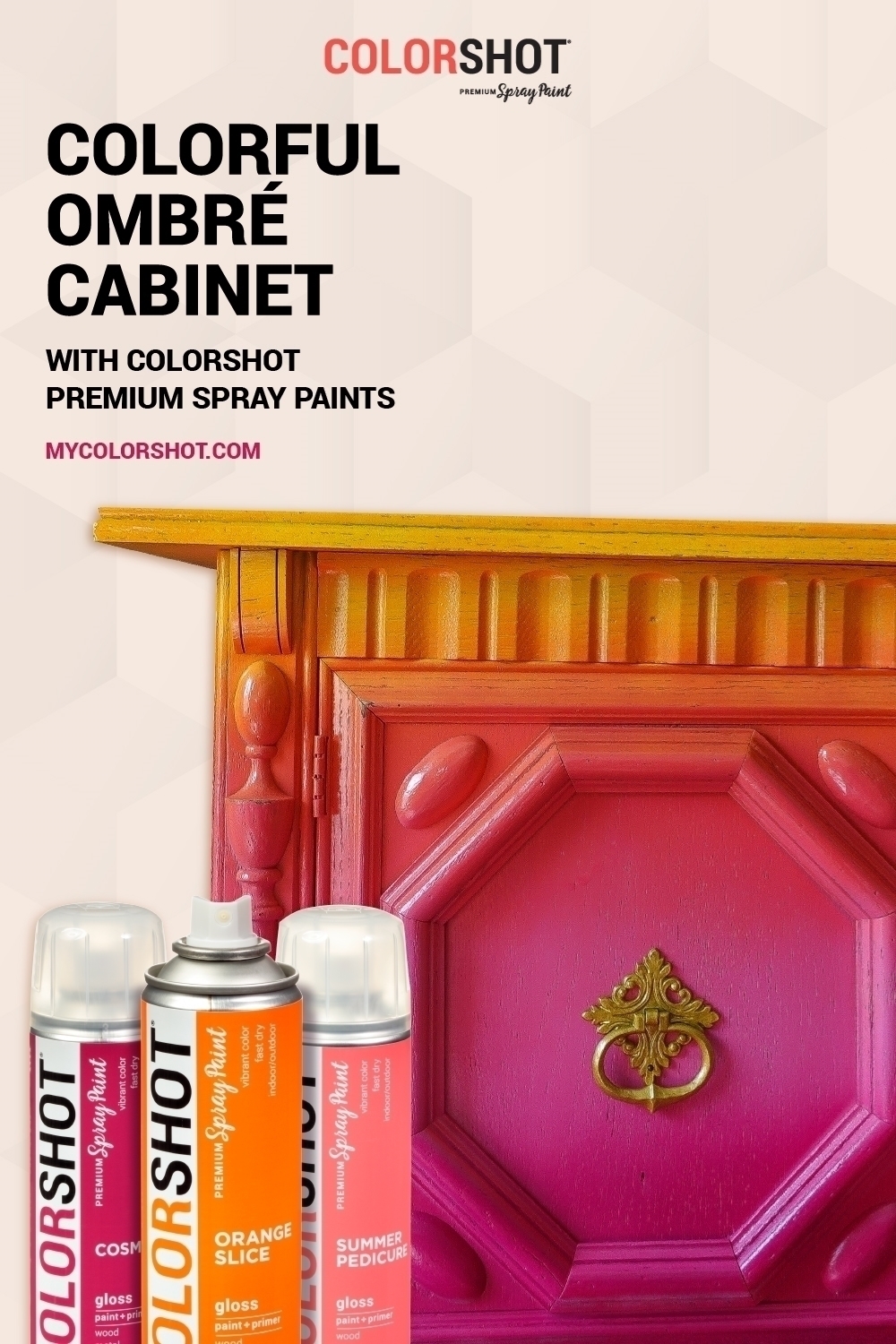 Ombré Furniture Flip: Create a Colorful Customized Cabinet with Spray Paint