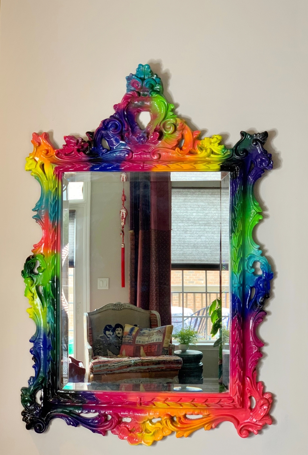 Restored Mirror with Spray Paint