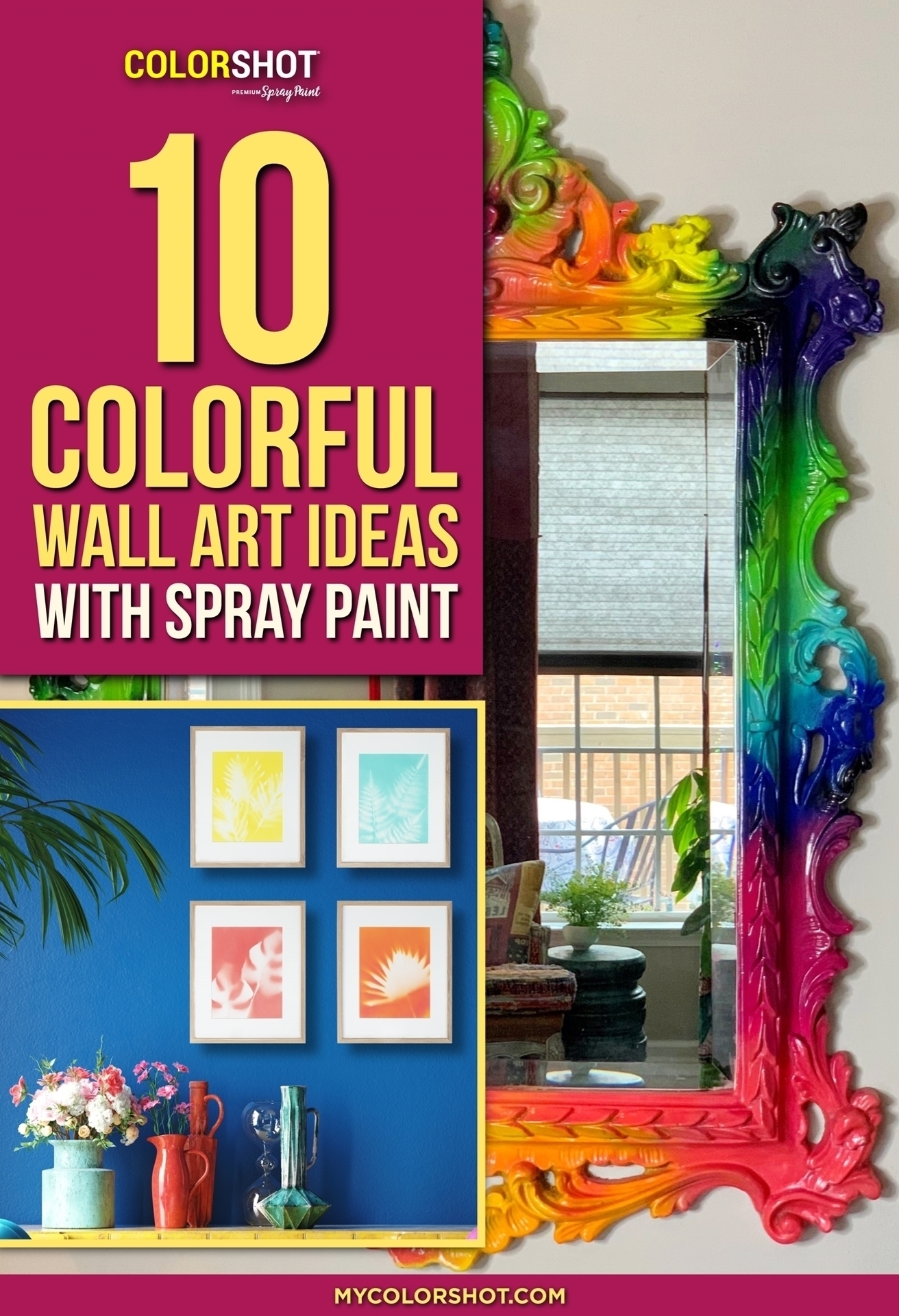 10 Colorful Wall Art Ideas with Spray Paint
