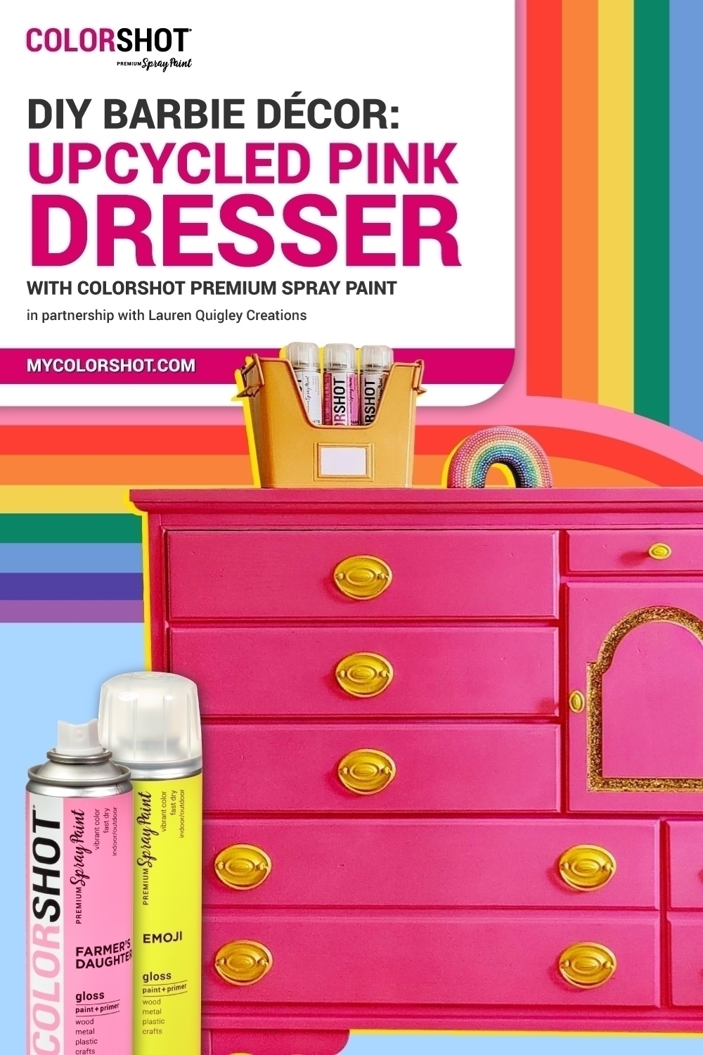 DIY Barbie Décor: Upcycled Pink Dresser