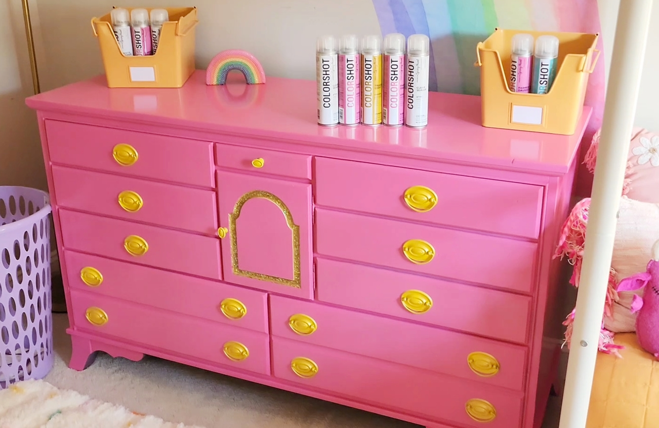 DIY Barbie Décor: Upcycled Pink Dresser 