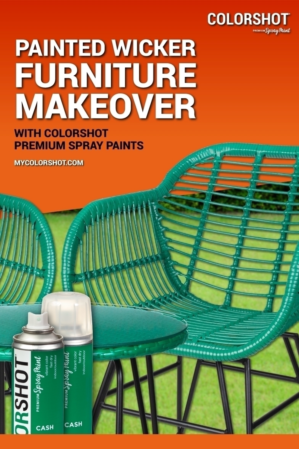 Spray Painted Wicker Furniture Refresh